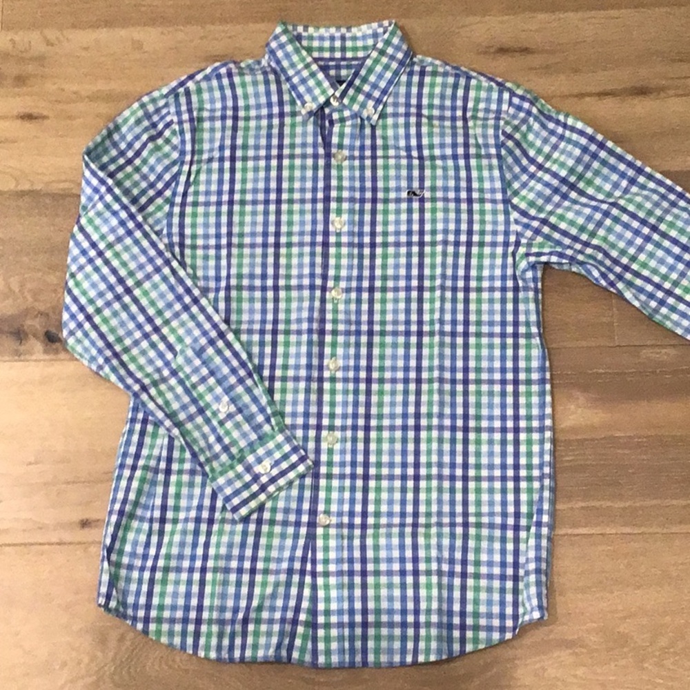 Vineyard Vines Boys Whale Shirt M 12/14